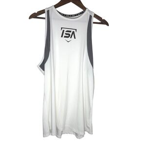 Marucci ISA Performance Tank Top Mens XXL White Grey Sleeveless Athletic Shirt